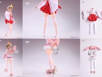 【可動フィギュア用に】HASUKI「巫女服」「ピンクギャル衣装＆バッグ」ドール用コスチューム 試作公開【近日予約開始】の画像