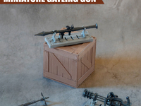 【可動フィギュア用に】山田化学「ミニチュア ロケットランチャー」「ミニチュア ガトリングガン」100円ショップで発売開始の画像