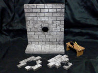 【可動フィギュア用に】1/12スケール「穿孔壁（せんこうへき）」予約開始【壁尻】の画像