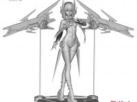 【パニシング：グレイレイヴン】双翼社「リーフ・流光」フィギュア CG原型公開の画像