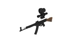 【可動フィギュア用に】1/12スケール「GUNシリーズ 第二次世界大戦 ドイツ軍 StG44突撃砲 w/赤外線暗視スコープ ヴァンパイア」ガレージキット 予約開始の画像