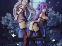 【超次元ゲイム ネプテューヌ】フレア「パープルハート ベビードールver.」「ブラックハート ベビードールver.」フィギュア 明日予約開始の画像