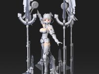 【オリジナル メカ娘】狩人詩篇「飛燕」1/12プラモデル 開発中の画像