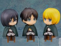 【進撃の巨人】ねんどろいど Swacchao！「エレン・イェーガー」「ミカサ・アッカーマン」「アルミン・アルレルト」「リヴァイ」「エルヴィン・スミス」本日予約開始の画像