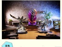 【遊戯王】「青眼の究極竜」「ブラック・パラディン」「ダーク・ネクロフィア」フィギュア 彩色原型 初公開の画像