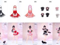【可動フィギュア用に】ドール用コスチューム 「メイド服」「猫肉球グローブ・ソックスセット」各色 予約開始の画像