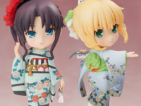【Fate】 きゃらふぉるむ+「セイバー 和服ver.」「遠坂凛 和服ver.」フィギュア 本日受注締切の画像