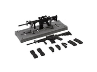 【可動フィギュア用に】1/12スケールミニチュア「アサルトライフル」「ショットガン」「スナイパーライフル」「ハンドガン」100円ショップで発売中【山田化学】の画像