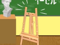 【可動フィギュアほか用に】ミニチュア「イーゼル」100円ショップで発売中の画像