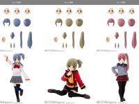 【アサルトリリィ】カスタムリリィ TYPE-A ヘッドパーツセット「青藤色」「亜麻色」「紅藤色」予約開始、表情パーツ3種ほかの画像