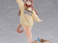 【うちのねこが女の子でかわいい】ゴールデンヘッド「きなこ ～あそんでVer.～」フィギュア 本日予約開始、あみあみ限定版には「お魚くわえ顔フェイスパーツ」付属の画像