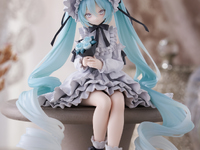 【初音ミク】フリュー「初音ミク（おにねこ氏イラスト）」ぬーどるストッパーフィギュア 彩色原型公開、ヴィンテージドールをモチーフの画像