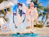 【Rosuuri氏イラスト】Solarain「白うさぎ 水着ver.」「チェシャ猫ミカ 水着ver.」美少女フィギュア 彩色原型公開【22日予約開始】の画像