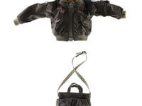 【可動フィギュア用に】HASUKI「ドール用コスチューム フライトジャケット・ショルダーバッグセット」【再販決定】の画像