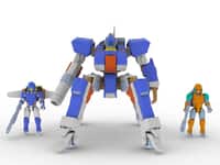 【ウルフファング空牙2001】5inM「TYPE03 火龍（KARYU）」「TYPE04 神龍（SHINRYU）」プラモデル 18日先行予約開始の画像