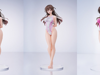 【彼女、お借りします】AMAKUNI「水原千鶴 水色ラインの競泳水着Ver.」「桃色ラインの競泳水着Ver.」「競泳水着Ver.【再販】」限定フィギュア【明日予約締切】の画像