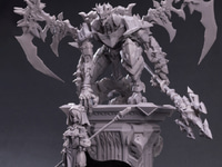 【オリジナルメカ＆美少女プラモデル】Soulingtoys「罪斥黑月(ブラックムーン リリシア&罪の像ゴルダー)」【原型公開】の画像