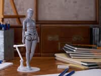 【デッサン人形】figma「西村式デッサン人形 オリーブさん GRAY/FLESH」可動フィギュア【明日予約開始】の画像