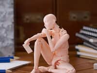 【デッサン人形】figma「西村式デッサン人形 オリーブさん GRAY/FLESH」可動フィギュア【予約開始】の画像