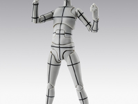 【イラスト作成用に】S.H.フィギュアーツ「ボディくん/ボディちゃん -杉森建- Edition-ワイヤーフレーム-(Gray Color Ver.)」可動フィギュア【4月3日予約開始】の画像