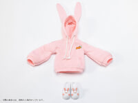 【可動フィギュア用に】蝸之殼Snail Shell「うさ耳パーカー(ピンク)・うさぎスリッパ(ホワイト)」あみあみ限定【再販予約開始】の画像