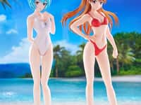 【エヴァンゲリオン】POP UP PARADE BEACH QUEENS「綾波レイ【ワンピースstyle】 L size」「式波・アスカ・ラングレー【ビキニstyle】 L size」フィギュア【予約開始】の画像