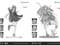 【超かぐや姫！】ENSOUTOYS「 かぐや 現実」「かぐや VR」フィギュア【3D原型公開】の画像