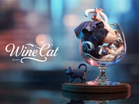 【オリジナル美少女フィギュア】WE ART DOING「猫は液体 illustrationby からあげ豆腐 シルバームーン」2種【予約開始】の画像