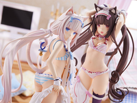 【ネコぱら】プラム「ショコラ〜着替えのひと時〜」「バニラ〜着替えのひと時〜 ネコぱら」フィギュア【再販予約開始】の画像