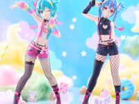 【初音ミク】POP UP PARADE「初音ミク デコミク(ライトネス／ダークネス) L size」フィギュア【彩色原型公開】の画像
