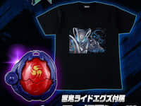 【仮面ライダーマイス/仮面ライダー響鬼】「響鬼ライドエグズ付属ヒーロー柄Tシャツ」【予約開始】の画像