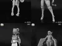 【ケモノ美少女フィギュア】LADo TOYS「クロートー」 「セシリア・カプリーナメイドスタイル」 「テッド・ティグルイス戦士スタイル」 「ラヴィニア・レポリデ 弓兵スタイル」【原型公開】の画像