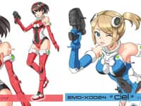【美少女プラモデル 】ハセガワ新シリーズ「A.S.G ガールズ」2商品「EMO-X0022 “アリア”」「EMO-X0024 “シエル”」【発売中止】の画像