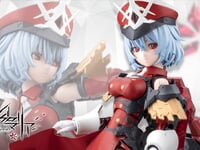 【無限邂逅メガロマリア】「赤菱 サナ【戦闘装束】」「メタモルフォーゼユニット クリミナルバスター/プレゲトーン」プラモデル【明日予約開始】の画像