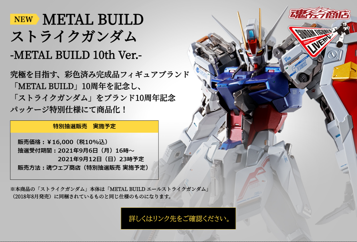 買取り実績 METAL BUILD ストライクガンダム 10th Ver. asakusa.sub.jp