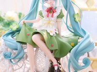 フリュー「初音ミク」ぬーどるストッパーフィギュア、にもし氏デザインしたクローバーをイメージした初音ミクの画像