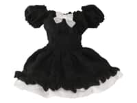 【可動フィギュア用に】蝸之殼Snail Shell「オプションコスチューム シルクパフスリーブドレス（ブラック）」【本日予約開始】の画像