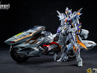 【オリジナルロボ】MOTOR NUCLEAR「MNZ-GT01X 战铠白虎 × 虎鲨摩托 套装版（バトルアーマーホワイトタイガー × タイガーシャーク バイクコンボ）」合金アクションフィギュア 試作公開【近日予約開始】の画像